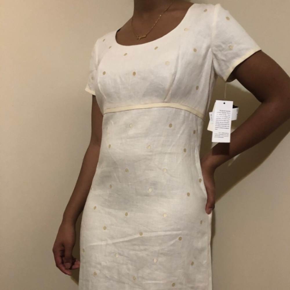 cream midi dress